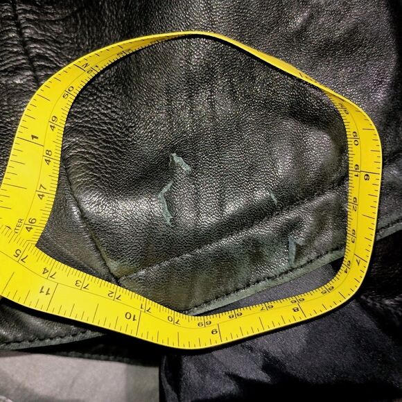 VINTAGE Colebrook Genuine Leather Bomber Jacket Mens L Black Buttery Soft Y2K - Picture 14 of 16